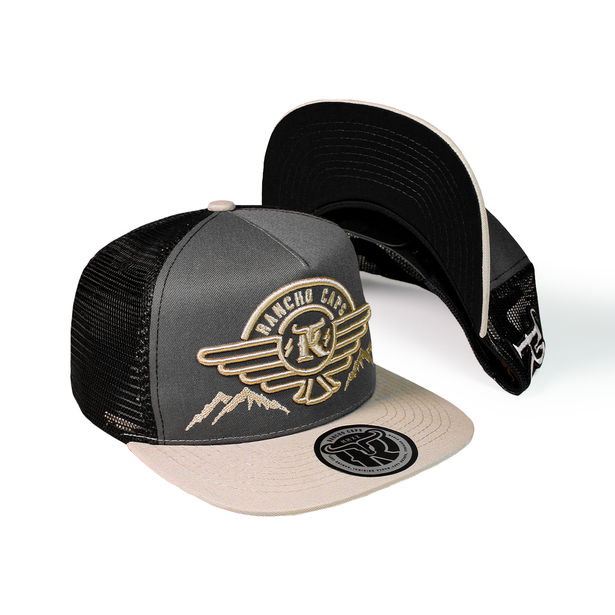Escudo Rancho Caps, Gris/Beige, Malla