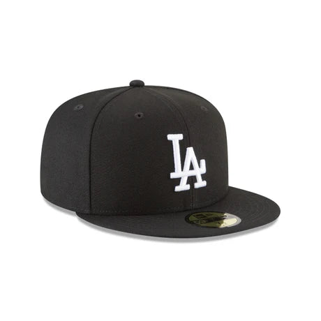 Los Angeles Dodgers Black & White 59FIFTY Cerrada