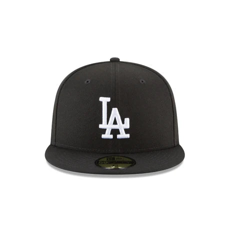 Los Angeles Dodgers Black & White 59FIFTY Cerrada