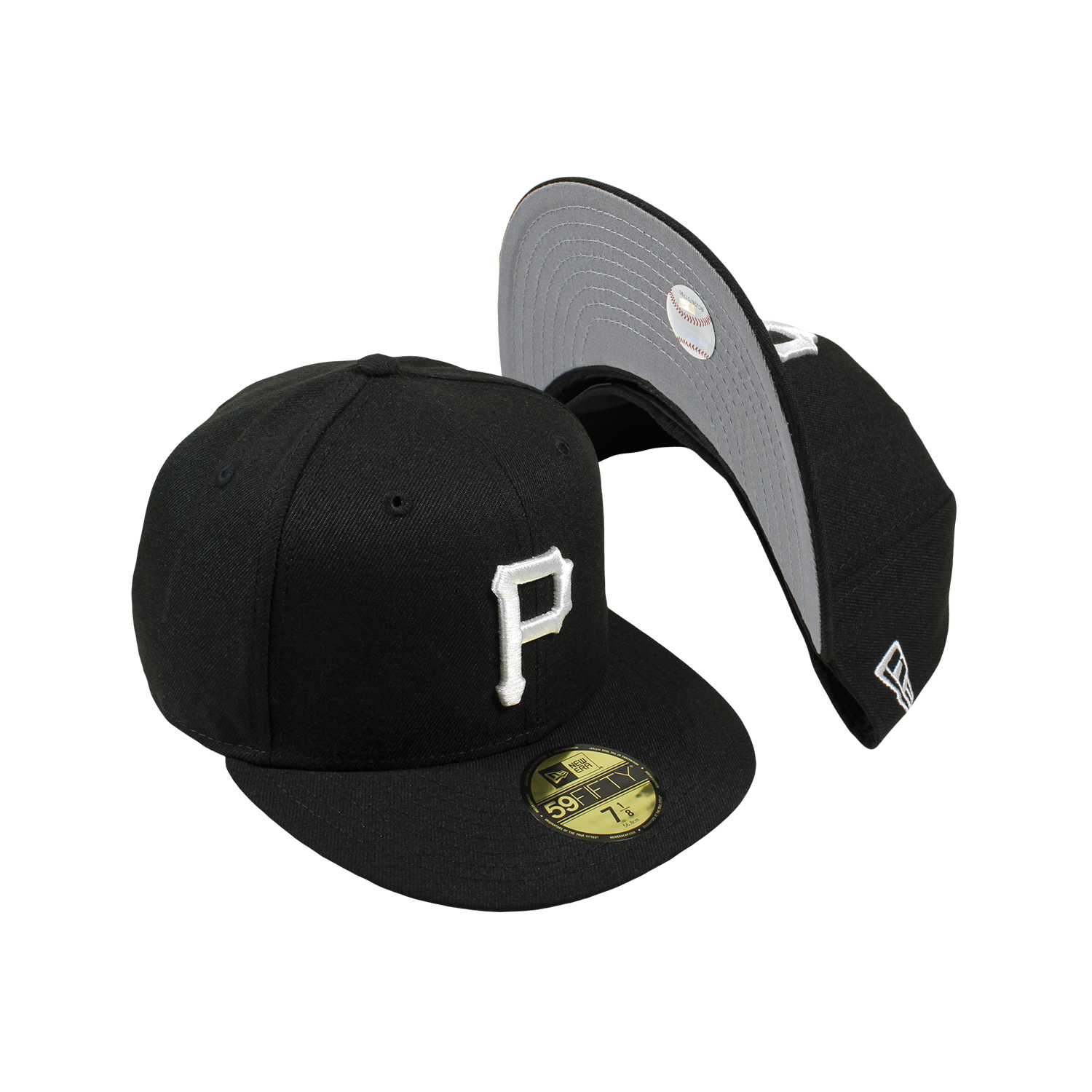 Pittsburgh Pirates Black and White Basic 59FIFTY Fitted