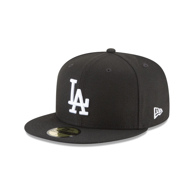 Los Angeles Dodgers Black & White 59FIFTY Cerrada