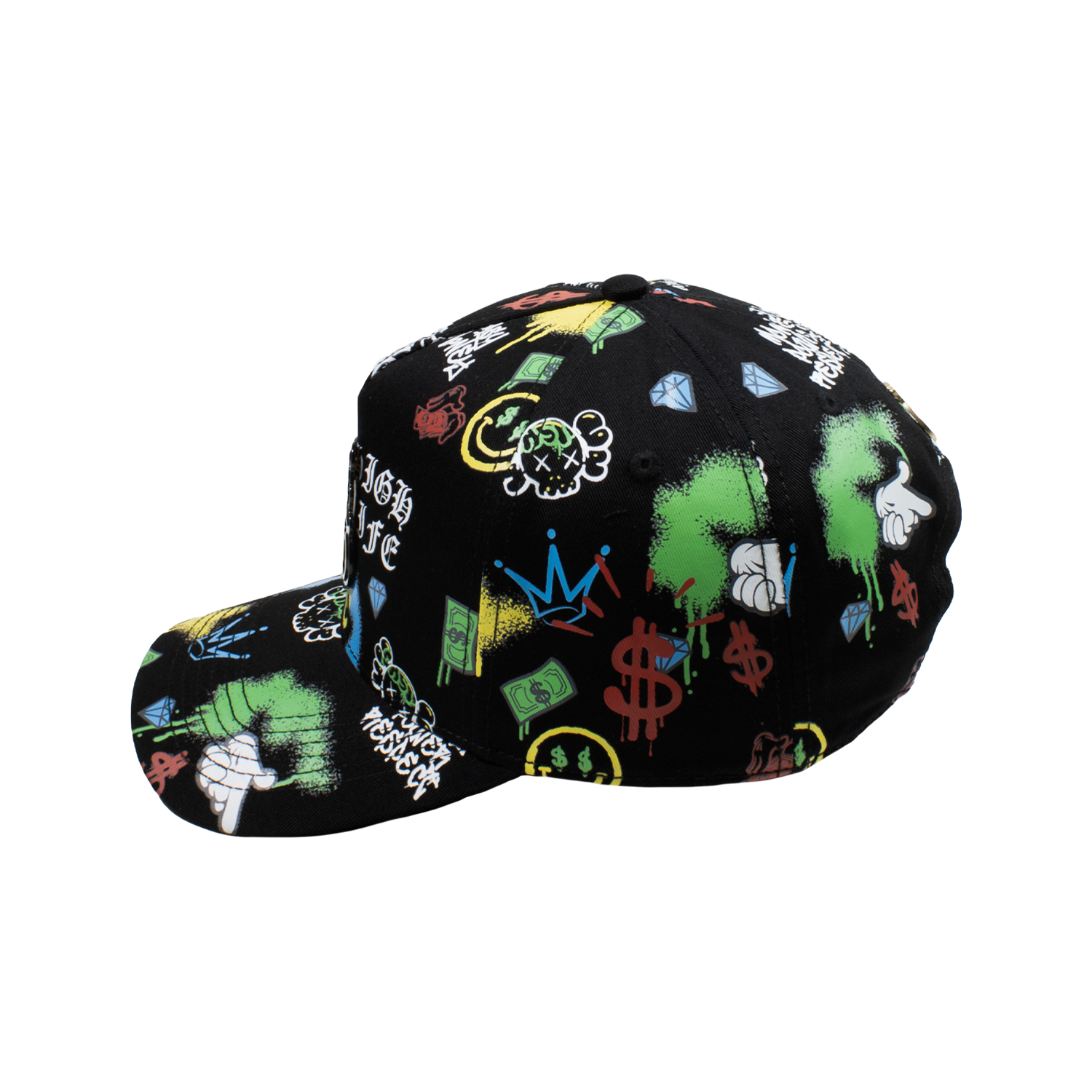 New Full Print Black Black